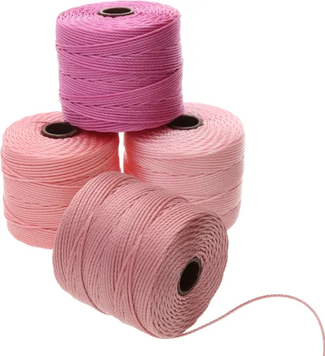 Miniatura 21 de The Beadsmith S-Lon Cordón para Cuentas – Cordón de Nylon Torcido de 0.5 mm para Ensartar, Paquete de 4, Mezcla de Neutrales Fríos, TEX210, 77