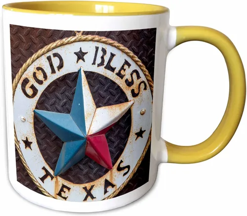 Miniatura 8 de 3dRose Lone star of Texas Emblem, Austin, Texas, Estados Unidos, taza negra de dos tonos de 11 oz