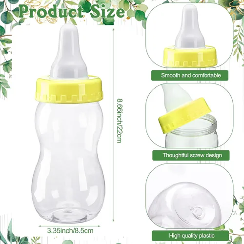 Miniatura 4 de Syhood Woodland Animal Baby Shower Games Adivina cuántos chupetes signo de juego 50 pequeños juegos de adivinanzas 20 lápices HB botella de leche