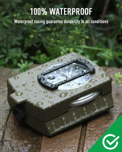 Miniatura 6 de Eyeskey Brújula Militar de Supervivencia Táctica Multifuncional con Cordón y Bolsa Impermeable y Resistente a los Impactos Brújula