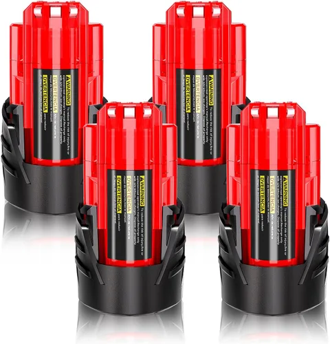 Miniatura 6 de 【Actualización】Paquete de 2 baterías de iones de litio Milwaukee M12 de 12 V, compatibles con herramientas Milwaukee de 12 V/chaqueta térmica