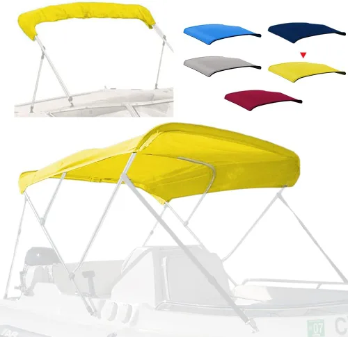 Miniatura 8 de 4 Bow Marine Grade Bimini Top Replacement Cover, Heavy-Duty Waterproof and UV-Proof Boat Canopy, Fade and Crack Resistant Easy Install Zipper