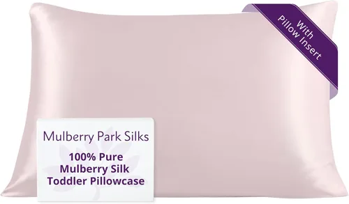 Miniatura 16 de Mulberry Park 19 Momme Funda de almohada de seda para niños y niños pequeños, evita la cabeza de cama y el encrespamiento, suave con la piel