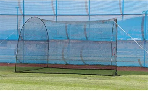 HEATER SPORTS HomeRun - Jaula de bateo de béisbol y sóftbol, con cuadrado integrado para máquina de lanzar (máquina no incluida), jaula de bateo