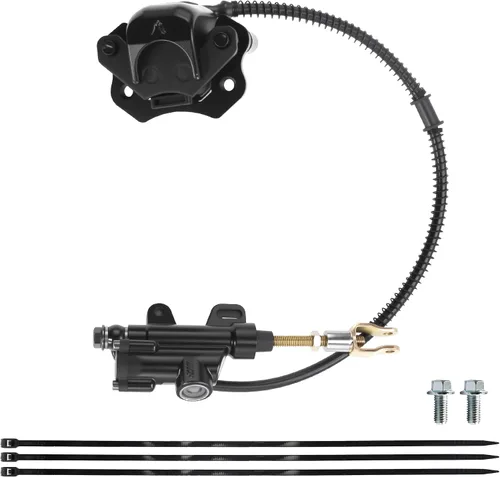 PRO BAT - Conjunto de pinza de cilindro maestro de freno trasero para 50 cc 90 cc 110 cc 125 cc TaoTao ATV Quad chino de cuatro ruedas, negro