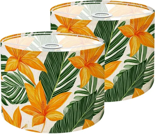Miniatura 13 de Drum Lamp Shade seamless hand drawn vibrant yellow watercolor sunflowers Lampshade for Floor Lamps Table Lamps Pendant Light 11"x8.9" Large Lamp