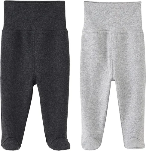 Enfants Chéris Paquete de 2 pantalones con pies para bebé recién nacido-12 meses