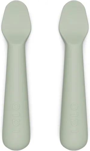 Miniatura 7 de Juego de Cucharas Pequeñas Lalo - Juego de 2 Cucharas para Bebés y Niños Pequeños - Hecho de Silicona de Grado Alimenticio Apto para Lavavajillas