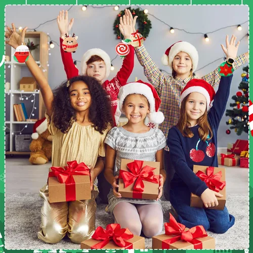 Miniatura 5 de Aoriher 12 piezas Adornos de Navidad de felpa 8 centímetros Muñeca de felpa Juguetes de Papá Noel, muñeco de nieve, pan de jengibre, árbol