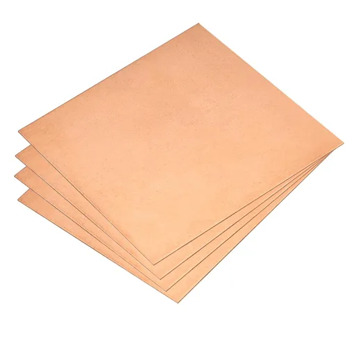 uxcell Hoja de cobre puro, 4 piezas de 2 "x 2" x 0.02 "Placa de metal de cobre de calibre 24 T2 para manualidades, reparaciones eléctricas, industria