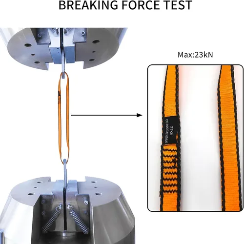 Miniatura 5 de NewDoar 16mm Cuerda de Escalada Certificada UIAA CE, 23KN Certificada EN566, Cordón Utilitario para Escalada en Roca, Creación de Sistemas de Naranja