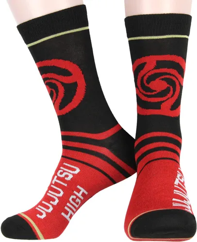 Miniatura 3 de Jujutsu Kaisen Socks Jujutsu High Crest Logo Paquete de 2 calcetines para adultos, Varios