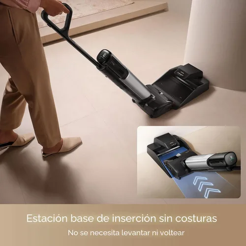 Miniatura 6 de Aspiradora en Seco y Húmedo Mova X4 Pro, 20000Pa Aspiradora Trapeadora Inalámbrica con Cero Enredos, Trapeado con Agua Caliente para Desórdenes