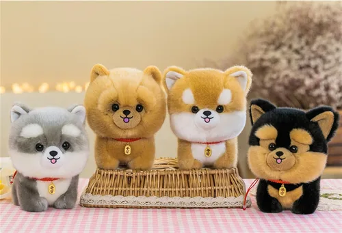 Miniatura 3 de Animal de peluche para perro, juguete de peluche de imitación, almohada de peluche de peluche, regalos para niños y niñas (negro, 9.8 pulgadas)