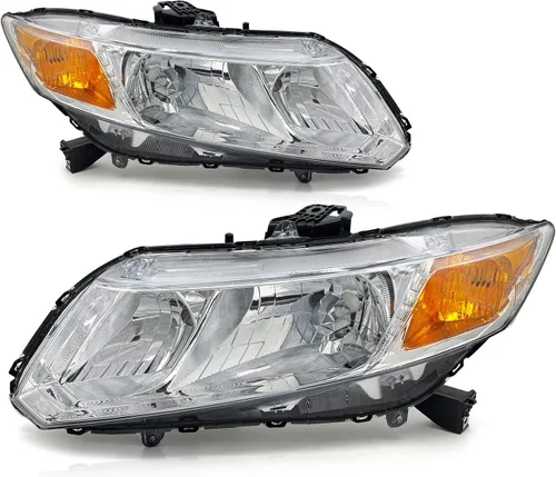 para Ensamble de Faro para Honda Civic 4P Puertas Sedán 2012 2013 2014 2015, compatible con Honda Civic 2P Puertas Coupé 2012-2013, Lente Carcasa