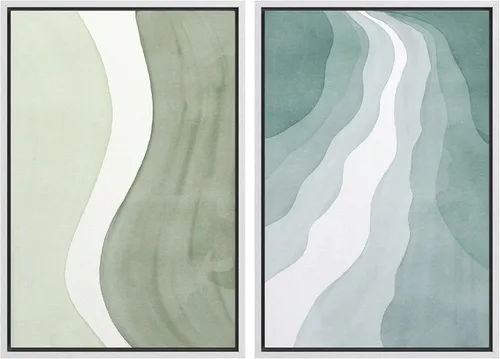 Miniatura 142 de SIGNWIN Lienzo enmarcado para pared, juego de arte sereno de paisaje de pantanos, ilustración rústica, arte moderno, minimalismo, decorativo