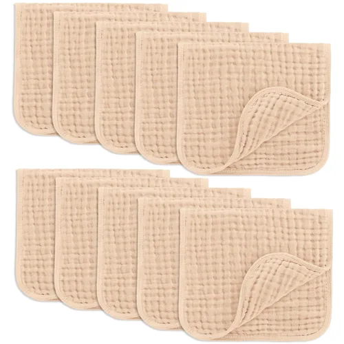 Miniatura 15 de Comfy Cubs - Paquete de 6 paños de muselina para eructos, 20 x 10 pulgadas, grandes, de 6 capas, 100 % algodón ultra absorbente para babeo