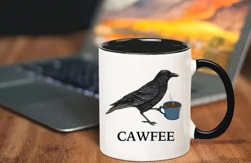 Miniatura 4 de Fonhark - Taza Cawfee, taza para amantes de los pájaros, observación de aves, taza de café novedosa de 11 onzas