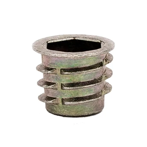 Miniatura 10 de E-Z LOK Inserto roscado para madera blanda, insertos de rosca hexagonal de zinc 1/4-20 roscas internas, 0.512 in de longitud, paquete de 100