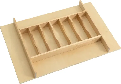 Miniatura 15 de WelFurGeer Organizador de cubiertos de madera premium para cajones de cocina, bandeja de utensilios para cajón de cocina, organizador de cajones