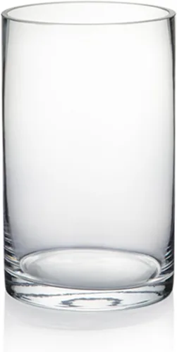 Miniatura 30 de WGV - Jarrón cilíndrico, 3 pulgadas de ancho x 3 pulgadas de alto, transparente delgado y estrecho, portavelas de vidrio, contenedor floral