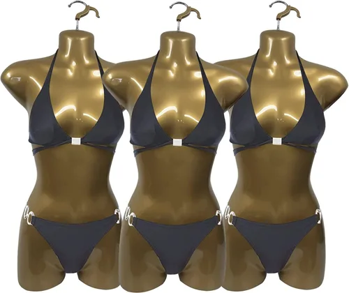 Miniatura 32 de Maniquí Femenino de Cadera de Torso Largo Espalda Hueca Cuerpo Apilable Forma de Vestido con Gancho Colgante para Exhibición de Camisetas, Encimera