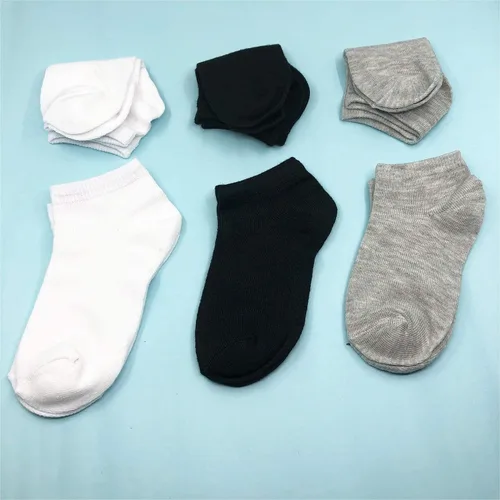Miniatura 3 de Janegio - 18 pares de calcetines deportivos de corte bajo y medio acolchonados hasta el tobillo para niños y niñas