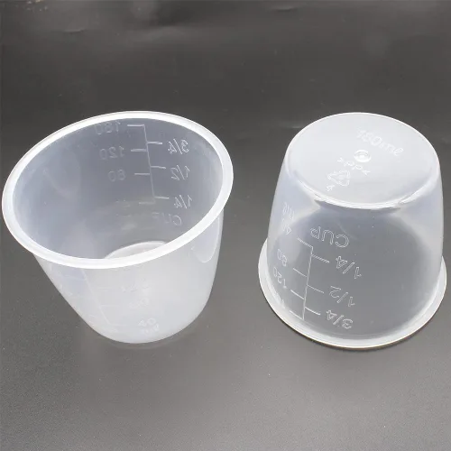 Miniatura 3 de AKOAK Taza medidora de arroz transparente de plástico, taza medidora de olla arrocera de 5.4 fl oz, taza medidora de arroz de doble escala