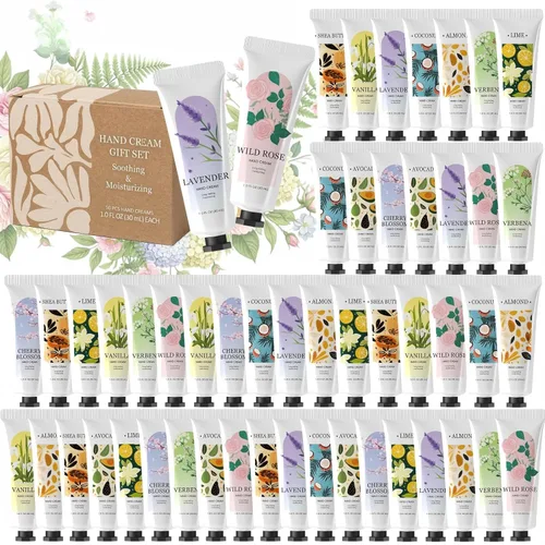 Miniatura 9 de spa luxetique 10 Pack Crema de Mano Regalos para el Día de la Madre Regalos para Mamá Loción de Mano para Piel Seca y Agrietada Tamaño de Viaje Mini