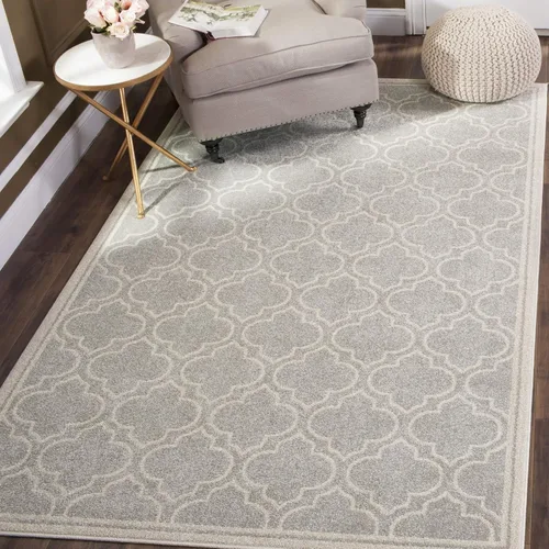 Miniatura 38 de Safavieh Amherst Collection Tapete AMT412A para interiores/exteriores de color marfil y verde claro, Polipropileno
