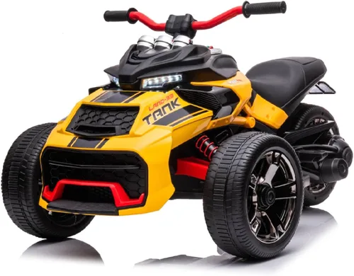 Motocicleta ATV para niños de 24 V, juguete eléctrico para niños y niñas, 3 ruedas con modos de alta y baja velocidad, auto con luces LED,