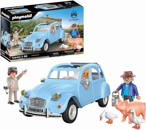 PLAYMOBIL Classic Car 70640 Citroën 2 CV, pato con capucha extraíble, coleccionable para fanáticos de los coches, juguete para coleccionistas y
