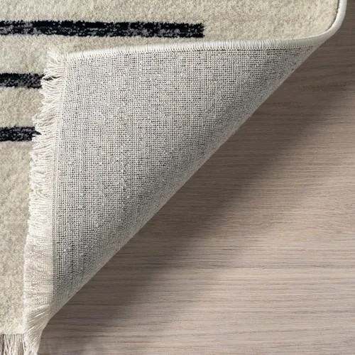 Miniatura 8 de nuLOOM - Tapete con flecos para interior, hecho en telar eléctrico, fácil de limpiar, duradero, no desprende fibras, 4 x 6 pies, beige Keeva