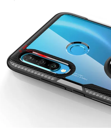 Miniatura 8 de SORAKA Funda transparente para Huawei P30 Lite con soporte de anillo, funda delgada transparente de policarbonato duro para Huawei P30 Lite