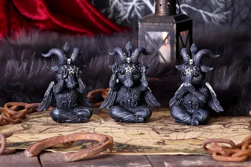 Miniatura 7 de Nemesis Now Cult Cuties Three Wise Baphoboo Negro 53in