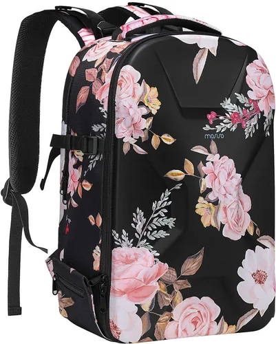 Miniatura 10 de MOSISO Mochila para cámara, bolsa para cámara DSLR/SLR/sin espejo de fotografía Peonía, funda rígida impermeable con soporte para trípode