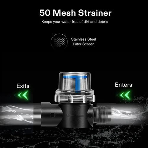 Miniatura 5 de VIVOGROW Bomba de presión de agua, bomba de agua de diafragma de 110 V, 5.5 GPM, 70 PSI, incluye adaptadores de manguera de jardín de 1/2 y 3/4