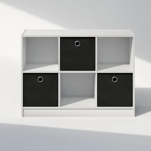 Miniatura 6 de Furinno Organizadores y almacenamiento de armario cúbicos, organizador de armario de 6 cubos con contenedores, almacenamiento de estante abierto