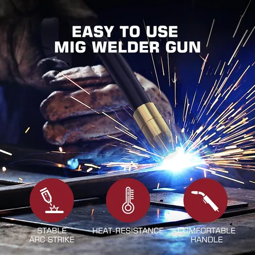 Miniatura 6 de ARCCAPTAIN Para Miller M-15 Mig Pistola de soldadura Antorcha Stinger 10 pies (9.8 ft) 150 Amp Reemplazo para Miller M-150/M-15 (249040)