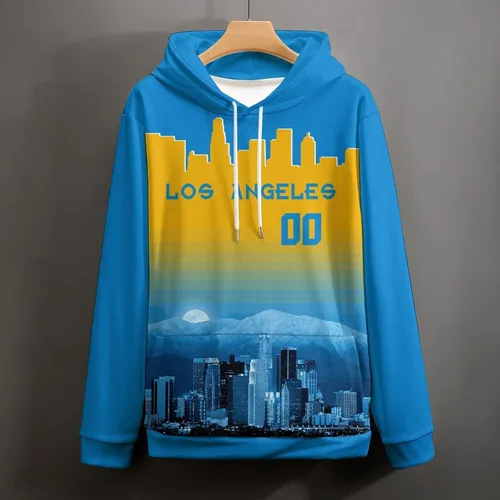 Miniatura 121 de Custom Football Hoodies City Night Skyline Personalized Sweatshirt Name Number Fan Gift Pullover for Men Women Youth