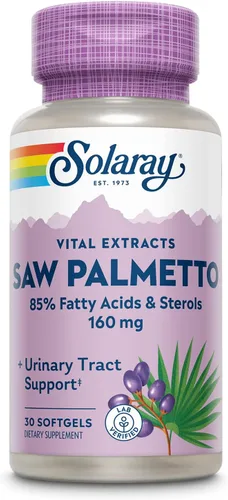 Miniatura 8 de SOLARAY - Extracto de palma enana americana – Salud de próstata y apoyo del tracto urinario – 136 mg de ácidos grasos y esteroles – verificado
