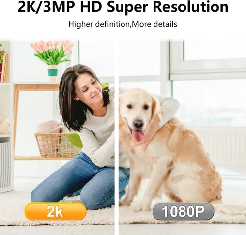 Miniatura 7 de Cámara para mascotas 2K para interiores, cámaras interiores 5G/2.4G para seguridad del hogar, cámara para bebé/perro/mascota/anciano con aplicación