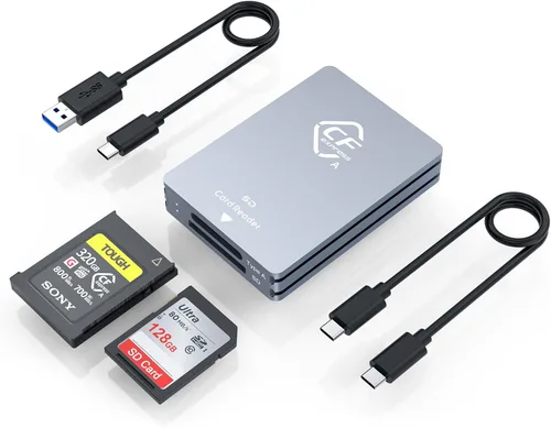 Miniatura 8 de Lector multitarjeta USB3.0, SD/TF/CF/Micro SD/XD/MS 7 en 1 rápido lector de tarjetas de memoria de 5 Gbps, escritor/concentrador para SD SDXC SDHC