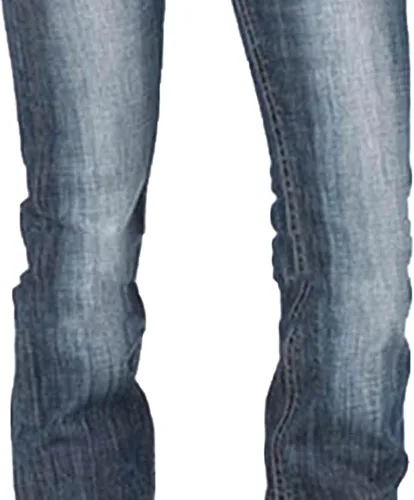 Miniatura 3 de Pantalones de mezclilla ajustados para mujer, corte de bota, de tiro medio, ajustados, acampanados, con parte inferior acampanada, pantalones