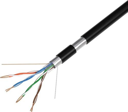 Miniatura 3 de Cables Direct Online Cable de entierro directo CAT5e FTP de 500 pies para exteriores, 24 AWG, resistente a los rayos UV, sin blindaje, alambre