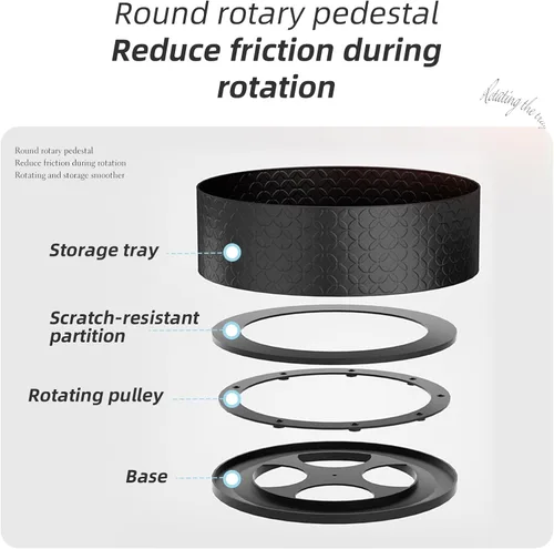 Miniatura 8 de Organizador giratorio de 2 niveles con soporte para toallas de papel, organizador de cocina Lazy Susan para encimera y gabinete, estante de especias