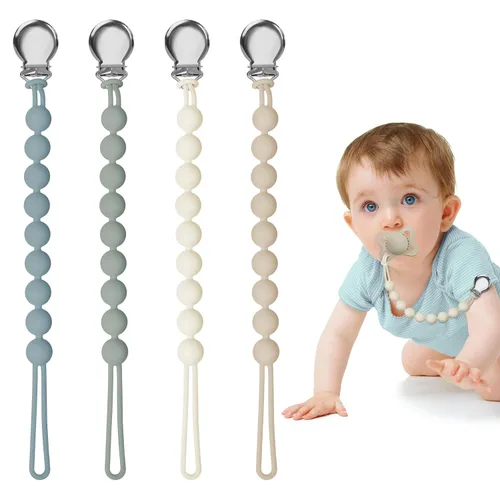 Clips para chupetes para bebé, niña, niño, soporte de silicona para chupetes MAM, artículos esenciales para baby recién nacido, regalo de cumpleaños