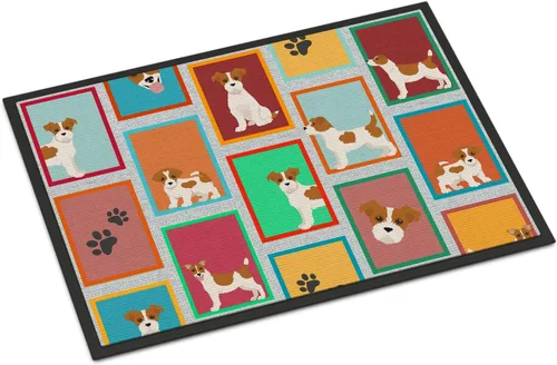 Miniatura 163 de Caroline's Treasures MLM1149MAT - Felpudo rojo Border Collie de 18 x 27 pulgadas, para interiores y exteriores, para entrada, antideslizante, Border