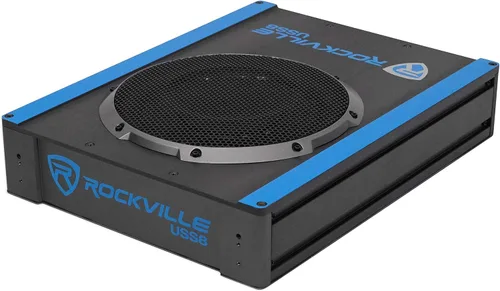 Miniatura 5 de Rockville USS8 - Subwoofer delgado para coche/camión de 8 pulgadas y 600 W, 150 W RMS, certificado CEA-2006, kit de amplificador RWK10 de calibre 10