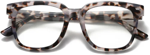 Miniatura 7 de Kimorn - Gafas de luz azul extragrandes para mujeres y hombres, anteojos para computadora con armazón cuadrado, antifatiga visual y protección UV